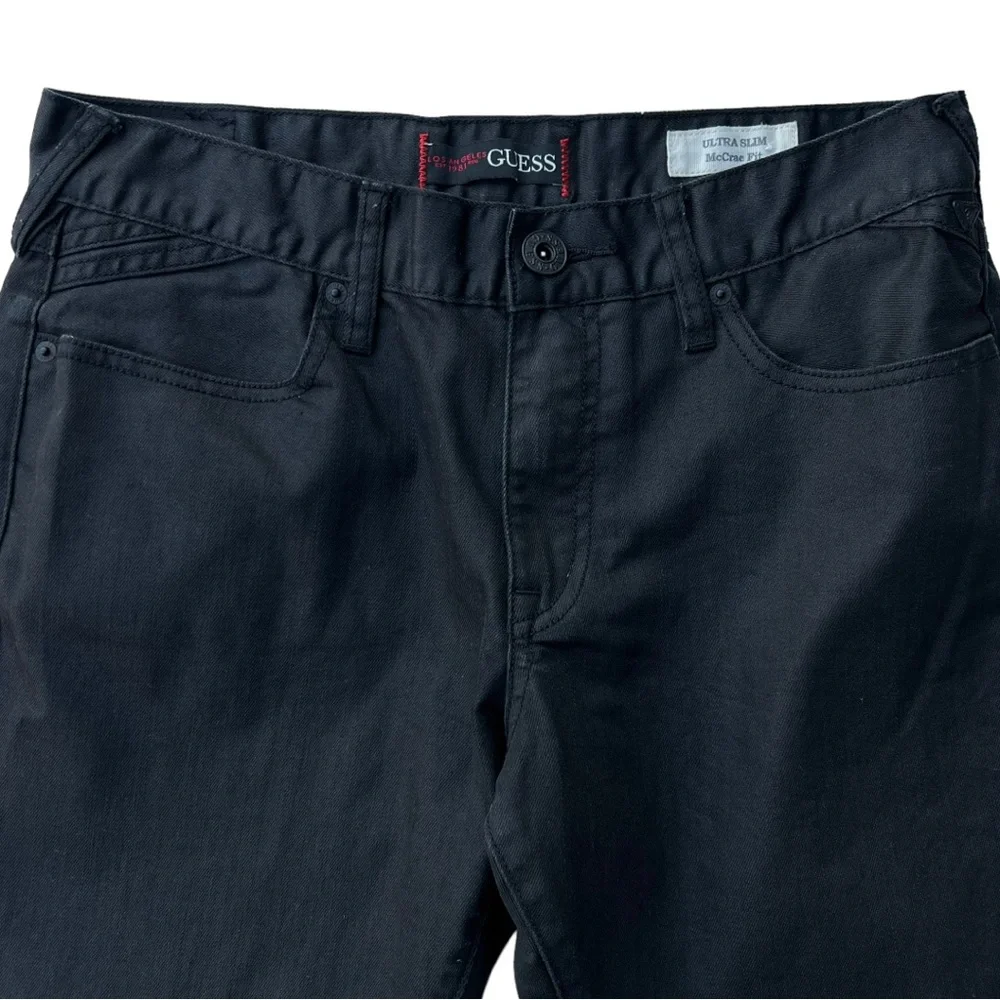 Guess Men’s Ultra Slim McCrane Fit Black Jeans Size 30x30